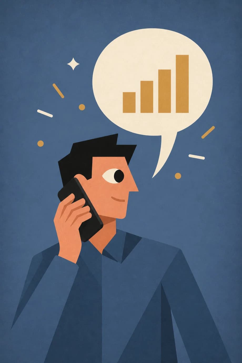 A seller on a call with their numbers climbing